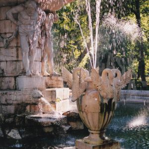 Detalle de la Fuente de Narciso en el Jardín del Príncipe en Aranjuez