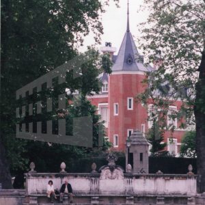 Palacio de Silvela desde la Plaza Elíptica (o de la Parada de Palacio) de Aranjuez