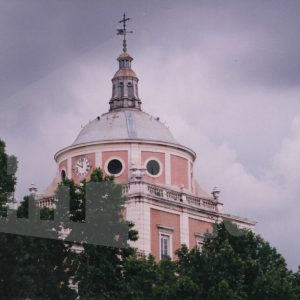 Detalle de la Torre Sur del Palacio Real de Aranjuez desde la Plaza de Parejas