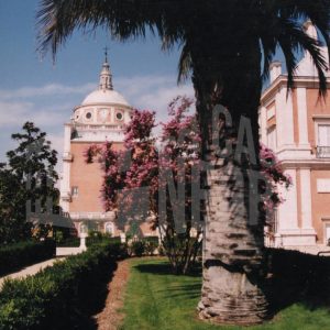 Torre sur del Palacio Real de Aranjuez desde el Jardín del Parterre.
