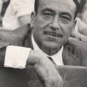 Retrato del alcalde de Aranjuez Manuel García Moreno en la Plaza de Toros de Aranjuez