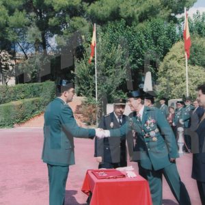 El Alcalde de Aranjuez, José María Cepeda, en una entrega de condecoraciones a guardias civiles en la Academia de Aranjuez