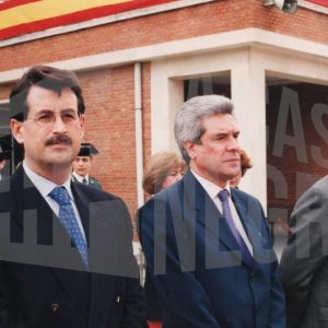 El Alcalde de Aranjuez, José María Cepeda, y el concejal de Valdemoro, Francisco Granados, en la toma de posesión de Juan Carlos Rodríguez Búrdalo como  Director de la Academia de Guardias Jóvenes de Valdemoro