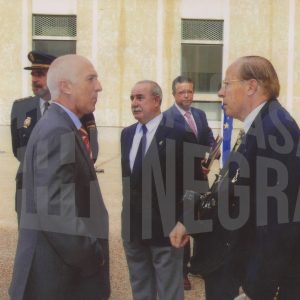 El Alcalde de Aranjuez, Jesús Dionisio, con Antonio Talavera