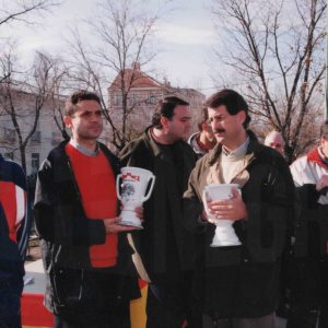 El Alcalde de Aranjuez, José María Cepeda, en la entrega de premios de la Carrera Popular de Aranjuez