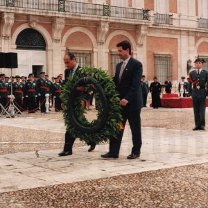 El Alcalde de Aranjuez, José María Cepeda, y el Director General de la Guardia Civil en un acto oficial  en Aranjuez