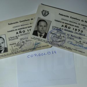 Carnet acreditativo de árbitro del Colegio regional de árbitros de la Federación de Natación