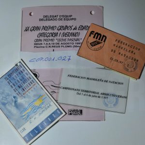 Acreditaciones de la federación madrileña de natación, territoriales junior, absoluto de invierno y Gran premio Leche Pascual