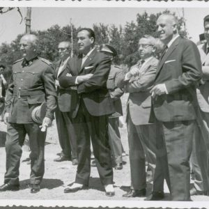 El Alcalde de Aranjuez, Manuel García Moreno, junto a otras autoridades en el Cortijo de San Isidro en Aranjuez