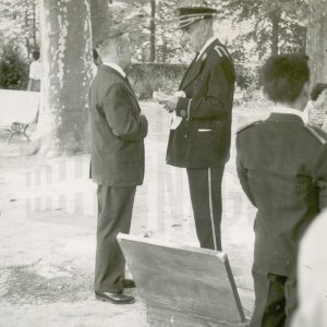 El Maestro Moya y el Dr. Miguel Puerta tras un concierto en el Jardín de la Isla en Aranjuez