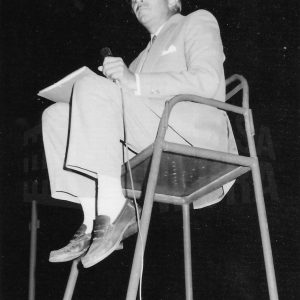 Juez de silla en un partido de tenis