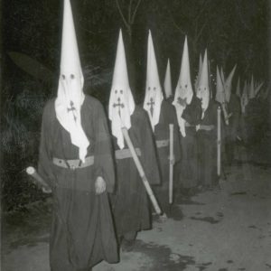 Cofrades en procesión en Semana Santa