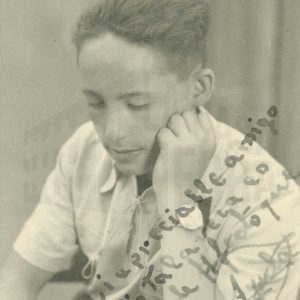 Retrato de una joven con dedicatoria