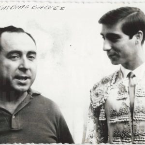 Retrato de Matías Díaz Gálvez junto a un torero