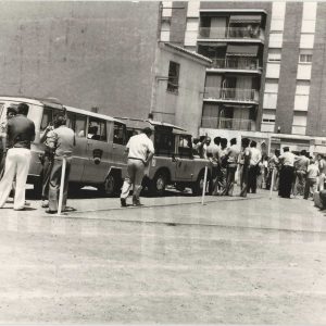 Disturbios con presencia policial en el Campo de Fútbol de Aranjuez en un partido de fútbol del Aranjuez C.F. tras agredir al árbitro algunas personas del público