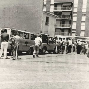Disturbios con presencia policial en el Campo de Fútbol de Aranjuez en un partido de fútbol del Aranjuez C.F. tras agredir al árbitro algunas personas del público