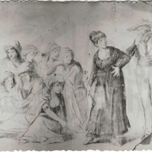 Mural atribuído a Goya en la Casa de Jornada de los Duques de Alba en Aranjuez