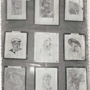 Seis dibujos de Antonio Talavera, uno de ellos galardonado con el 2º Premio de Dibujo y Plumilla