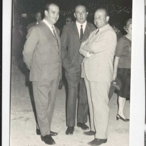 Retrato de tres señores en las Fiestas de Aranjuez