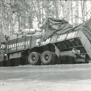 Camión accidentado en Aranjuez