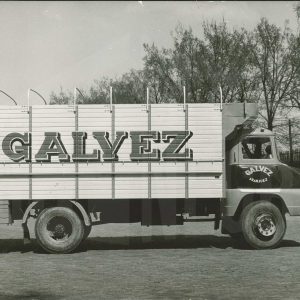 Camión de Gálvez en el aparcamiento de la Estación de Aranjuez