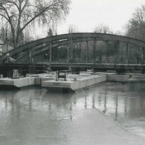 Obras de remodelación del Puente de Barcas en Aranjuez