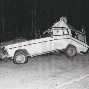 Ambulancia accidentada cerca del Puente Largo en Aranjuez