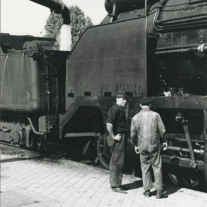 Locomotora de vapor en la Estación del Ferrocarril de Aranjuez