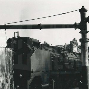 Locomotora de vapor en la Estación del Ferrocarril de Aranjuez