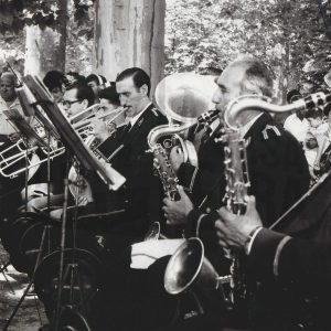 La Banda Municipal de Aranjuez durante un concierto en el Jardín de la Isla de Aranjuez
