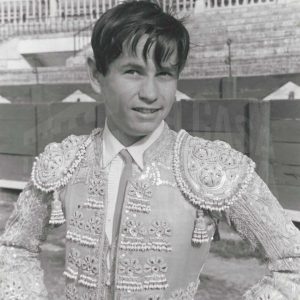 Retrato del torero Sebastián Palomo Linares en la Plaza de Toros de Aranjuez