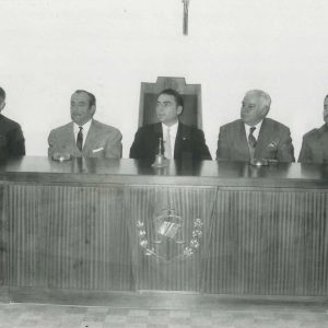 Mesa presidencial en la celebración de San Raimundo de Peñafort, patrón de los abogados, en el Juzgado de Aranjuez
