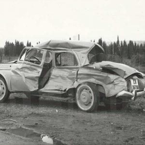 Vehículo accidentado en las cercanías de Aranjuez