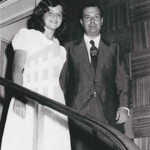 El Alcalde de Aranjuez, Antonio Clavet,  y la Reina de las Fiestas de 1971