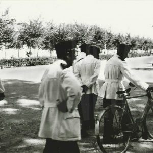 Guardias Municipales a la finalización de su jornada en Aranjuez