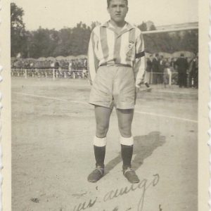 Antonio Baquero «Basora» en el Campo de Fútbol de las Tablas en la Plaza de Parejas en Aranjuez
