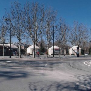 Antiguos kioskos en la Glorieta de Fernando VI en Aranjuez
