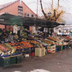 Puestos de fruta en el Rastro de Aranjuez