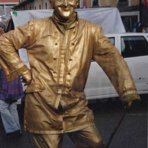 Estatua viviente en el Rastro de Aranjuez