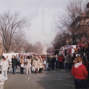 Vista general de la calle del Rastro de Aranjuez