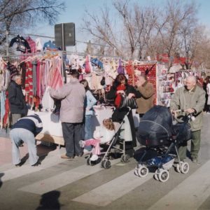 Puesto de venta en el Rastro de Aranjuez