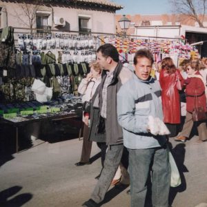 Puesto de venta en el Rastro de Aranjuez