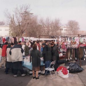 Puestos de venta en el Rastro de Aranjuez