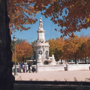 Vista de la Fuente de Venus (o de la Mariblanca) en la Plaza de San Antonio de Aranjuez
