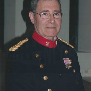 Retrato del teniente coronel  Andrés Martos Calles, Director de la banda Musical de la Guardia Civil