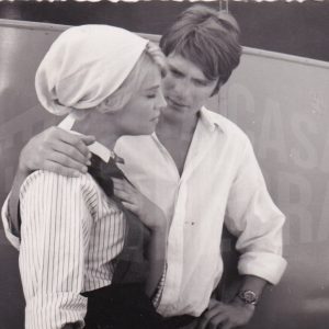 Julie Christie y Tom Courtenay durante el rodaje de Doctor Zhivago en Aranjuez