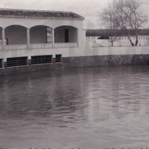Inundación en el tentadero de la finca de Palomo Linares en Seseña