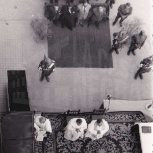 Vista cenital de una misa en las Olimpiadas del Colegio Apóstol Santiago de Aranjuez