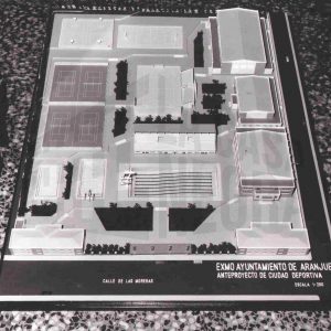 Maqueta del anteproyecto de Ciudad Deportiva (Polideportivo Municipal) para Aranjuez
