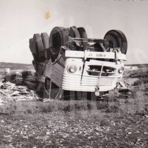 Vehículo accidentado en Aranjuez: camión Pegaso P-5873. Transportes G. Campelo Salve. Valladolid